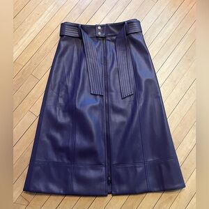 Marie Oliver leather midi skirt sz 6